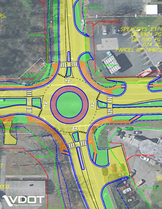 Concept image of Hopkins Road and Kingsland Road roundabout in Chesterfield